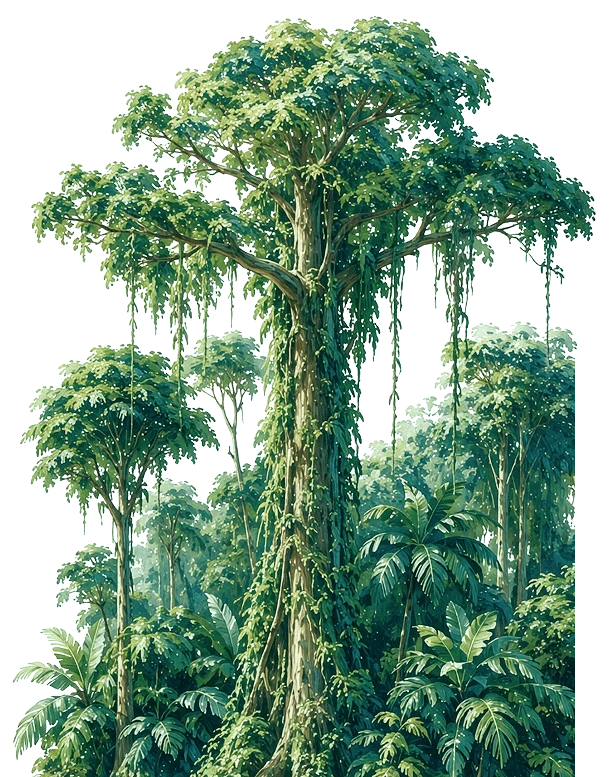 Large rainforest tree